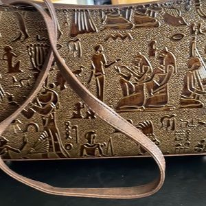 Brown shoulder bag with crossbody/with 2nd small purse.